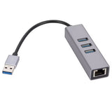 Adaptateur USB vers Ethernet RJ45 avec 3 ports USB 3.0 – vue 3