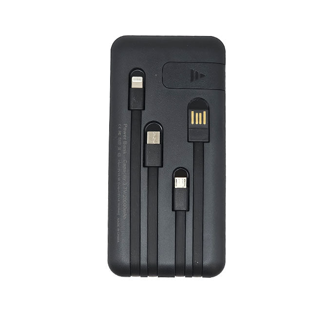 Powerbank solaire 20000 mAh avec câbles – vue 2