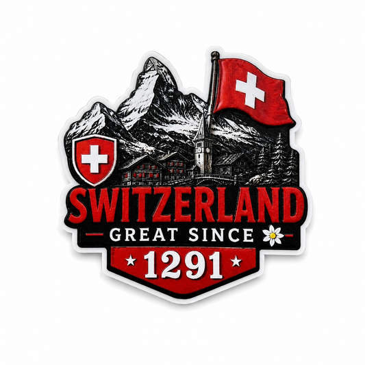Aimant Frigo Suisse 3D en Résine – Switzerland Great Since 1291