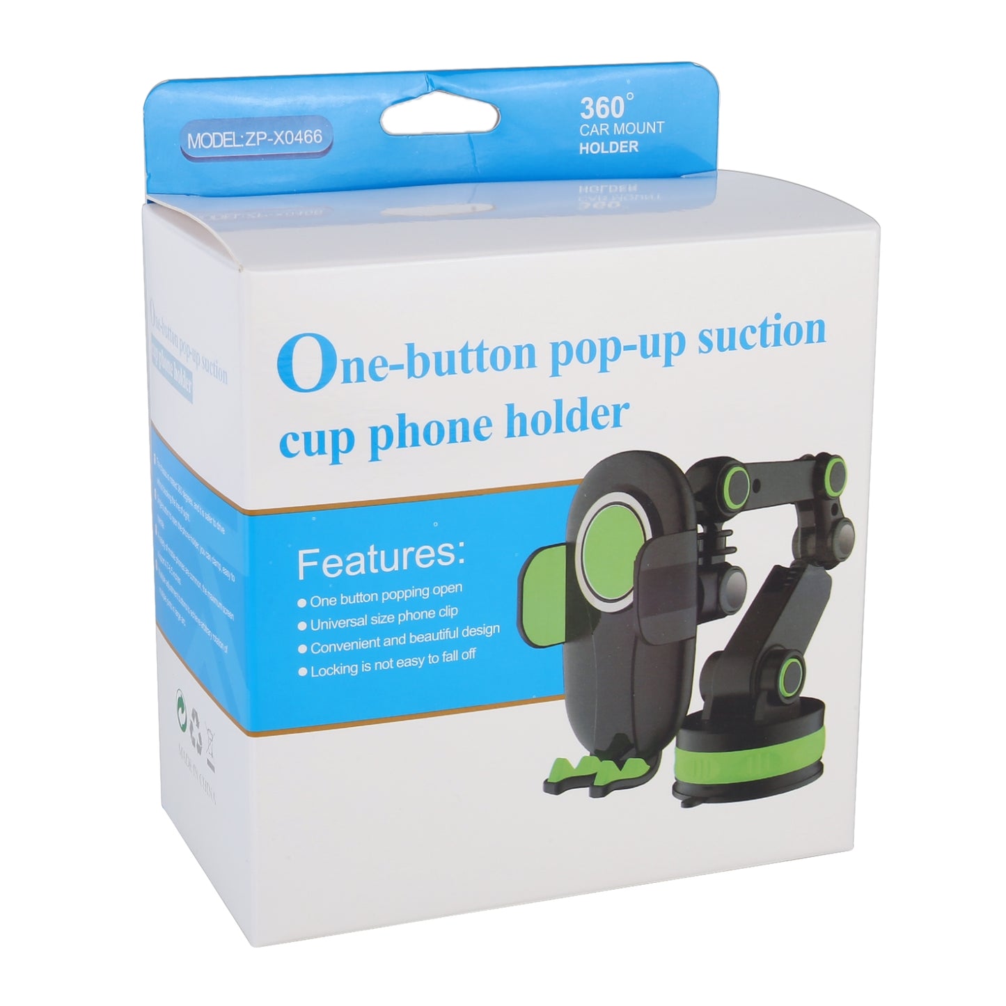 Support Téléphone Voiture à Ventouse – Rotation 360°