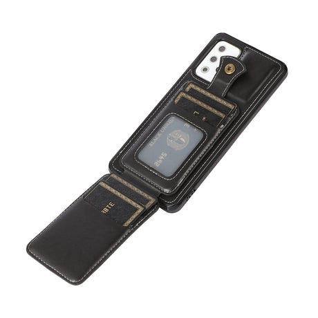 Coque portefeuille cuir PU noire pour Samsung Galaxy A52 5G – vue 3