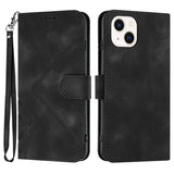 Étui portefeuille en cuir PU pour iPhone 14 et 15