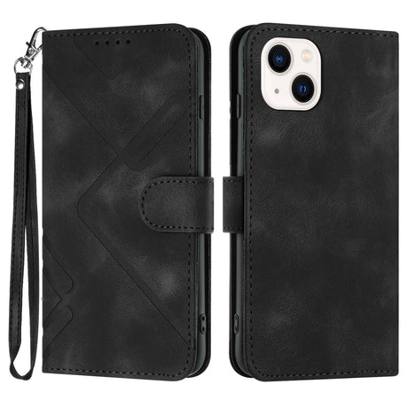 Étui portefeuille en cuir PU pour iPhone 14 et 15