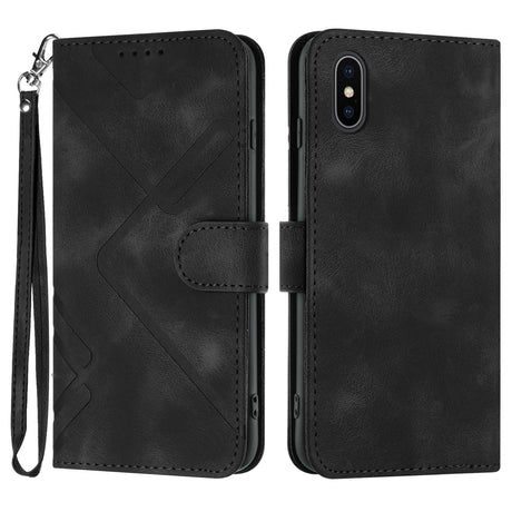 Étui portefeuille en cuir PU pour iPhone X, XS, XR et XS Max