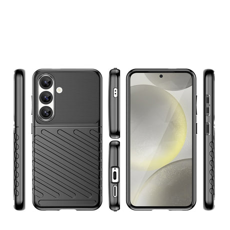 Coque antichoc texturée noire pour Samsung Galaxy S25 série – vue 2
