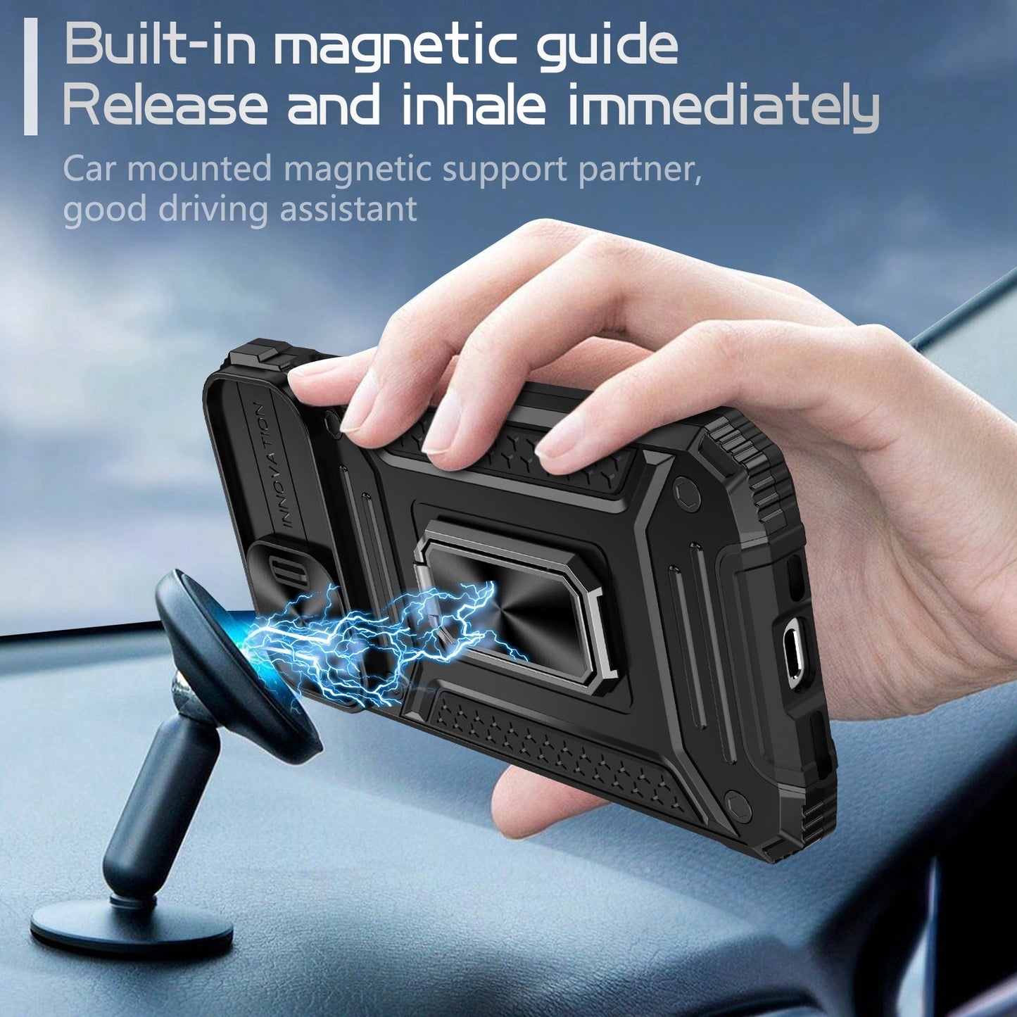Coque iPhone 14 Plus – Antichoc avec Support Rotatif 360°