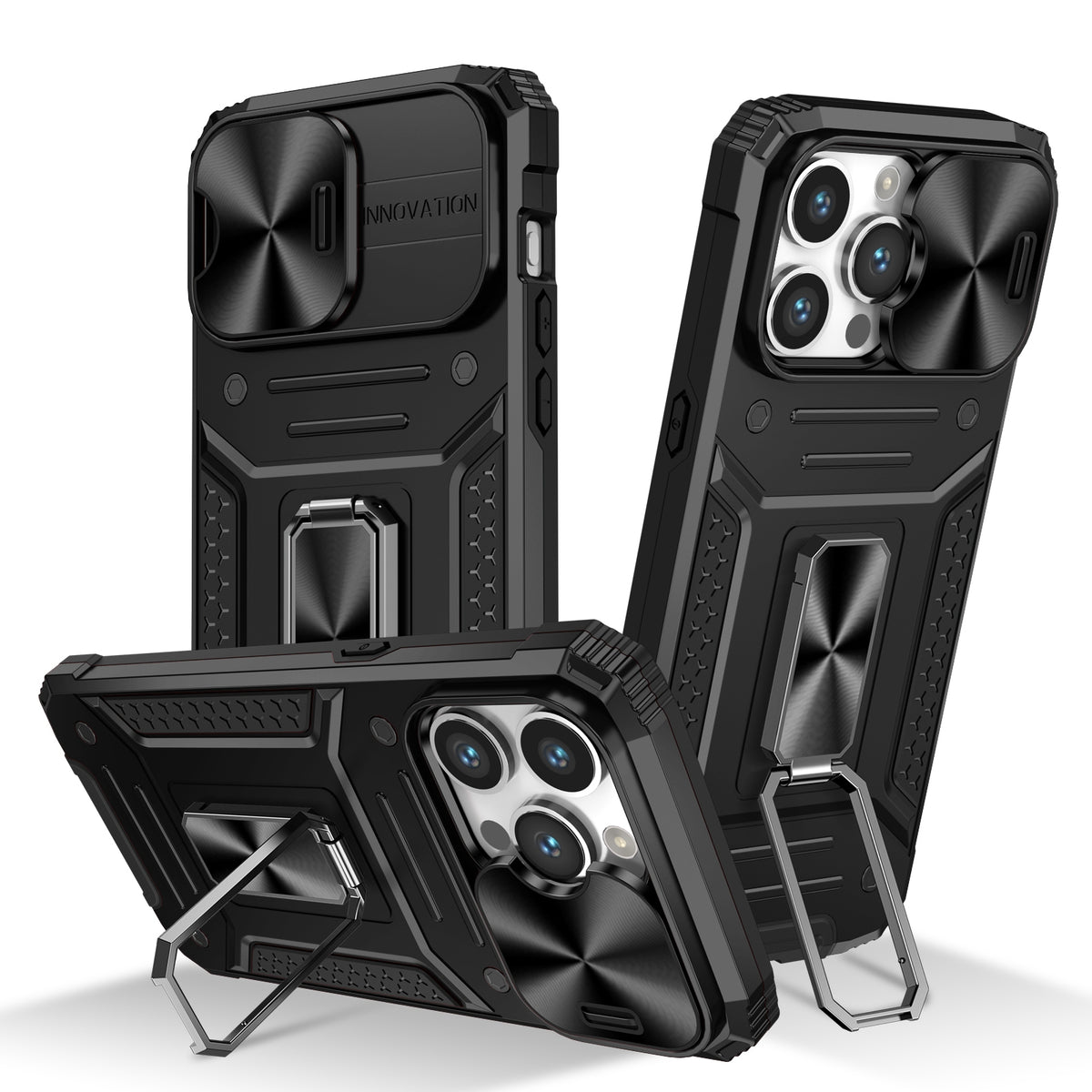 Coque iPhone 14 Pro – Antichoc avec Support Rotatif 360°