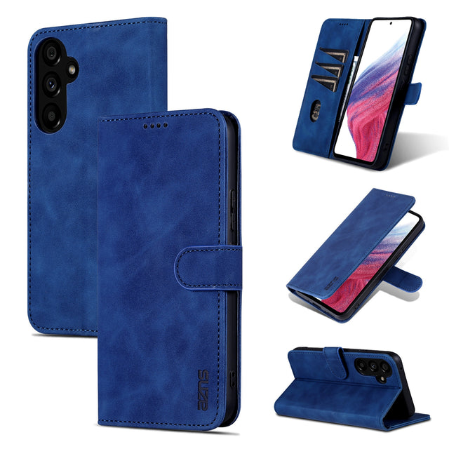 Étui portefeuille bleu pour Samsung Galaxy A35