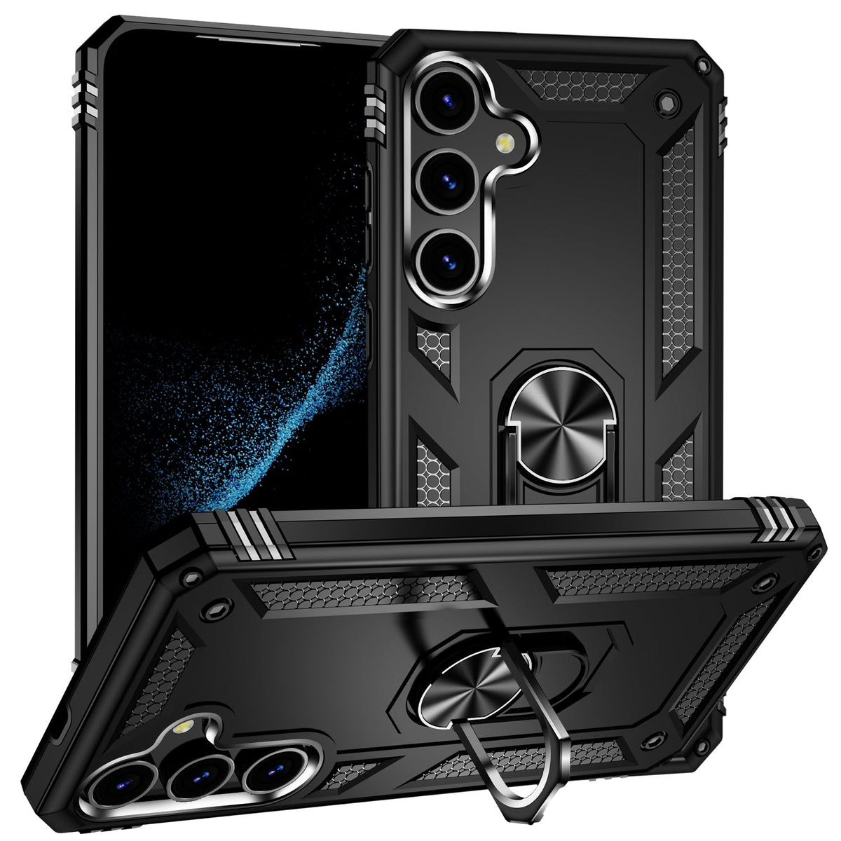 Coque antichoc avec support rotatif pour Samsung Galaxy S24 Plus