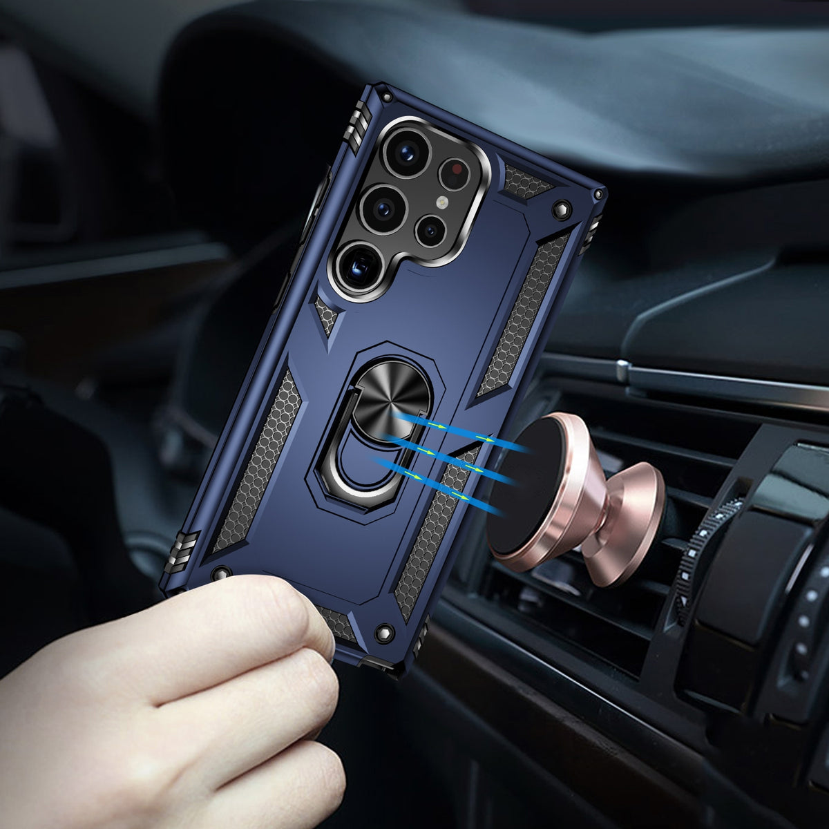 Coque antichoc avec support rotatif pour Samsung Galaxy S24 Ultra – vue 3