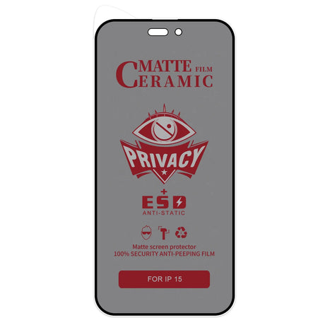 Verre trempé anti-espion pour iPhone 15 série – vue 2