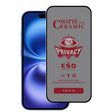 Verre trempé anti-espion pour iPhone 16 série