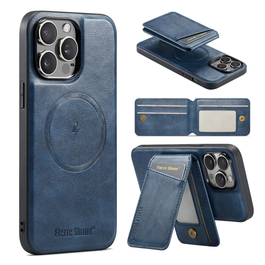 Étui à rabat magnétique en cuir pour iPhone 16 Pro Max