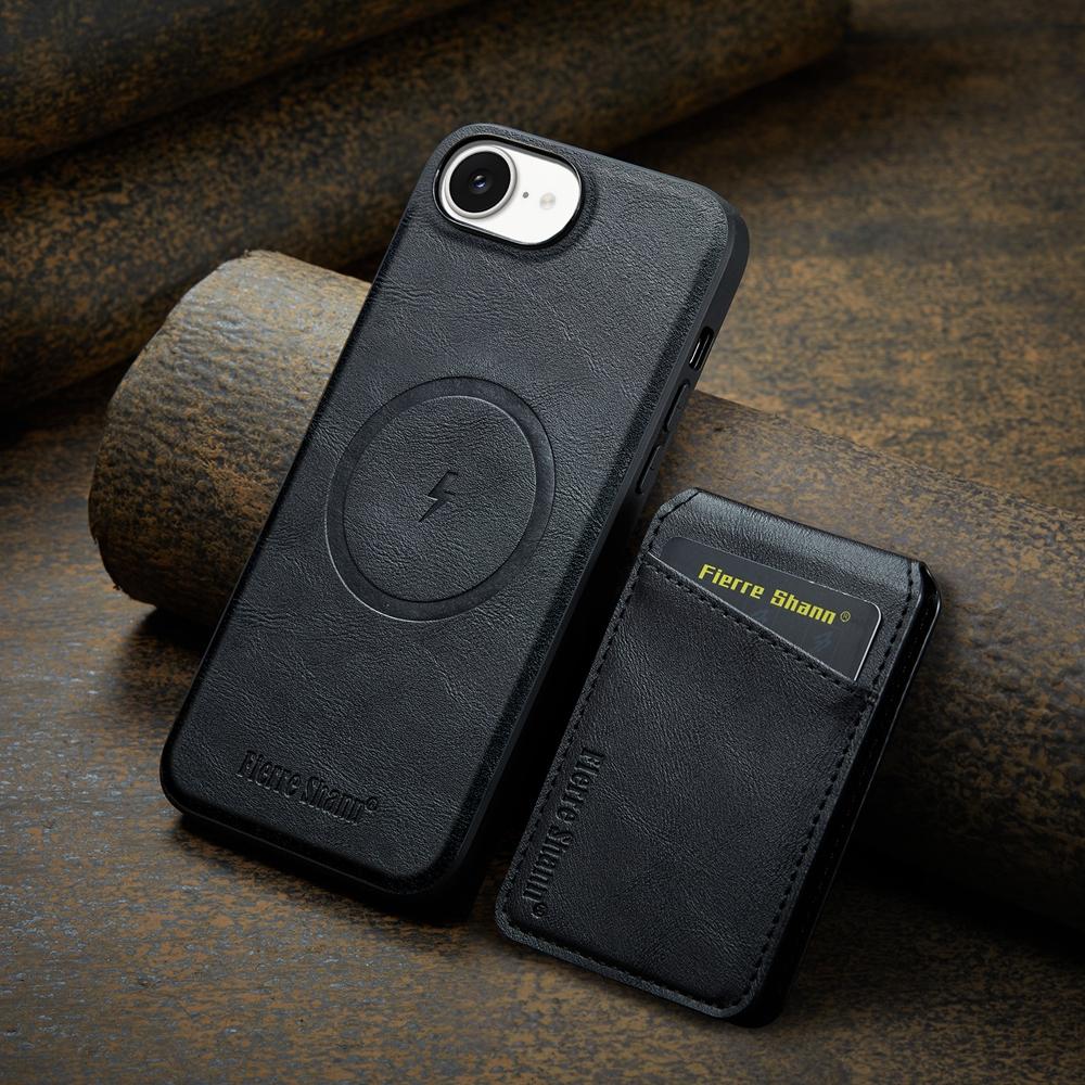 Magnetische Leder-Klapphülle für iPhone 16