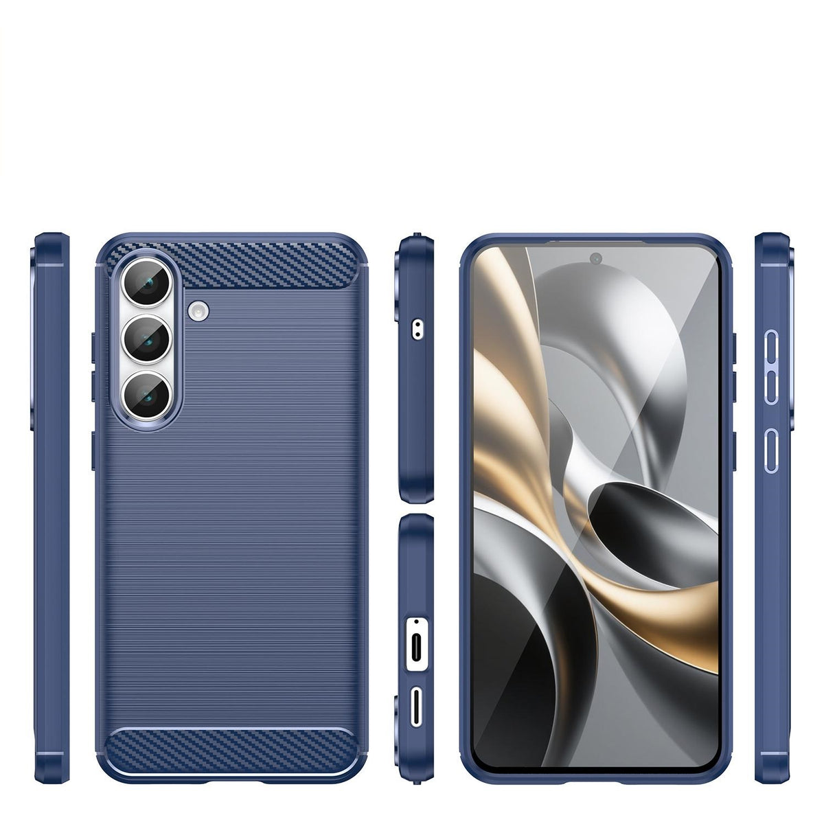 Coque TPU brossé effet carbone pour Samsung Galaxy S25 FE – vue 3
