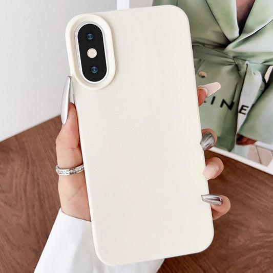 Coque pour iPhone X / XS en TPU texturé en cuir