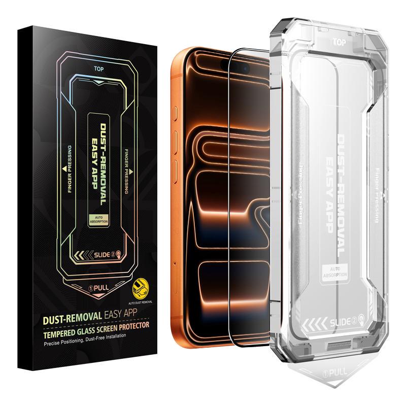 HD-Displayschutzfolie aus gehärtetem Glas für iPhone 17/16 Pro – Einfache Installation