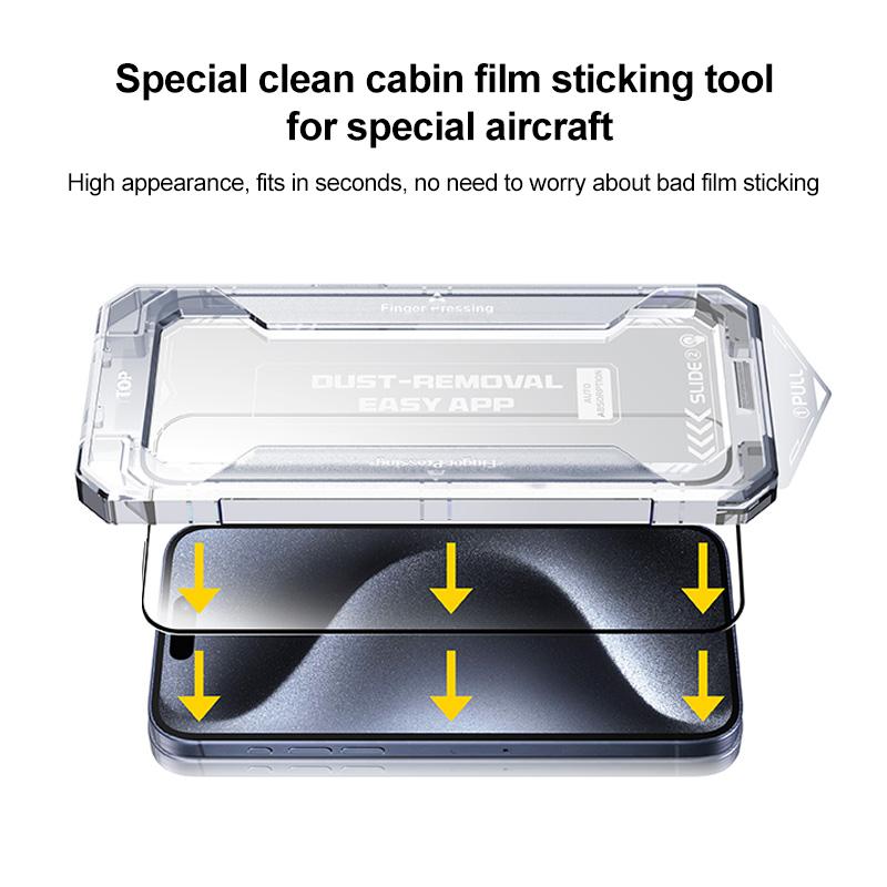 HD-Displayschutzfolie aus gehärtetem Glas für iPhone 17/16 Pro – Einfache Installation