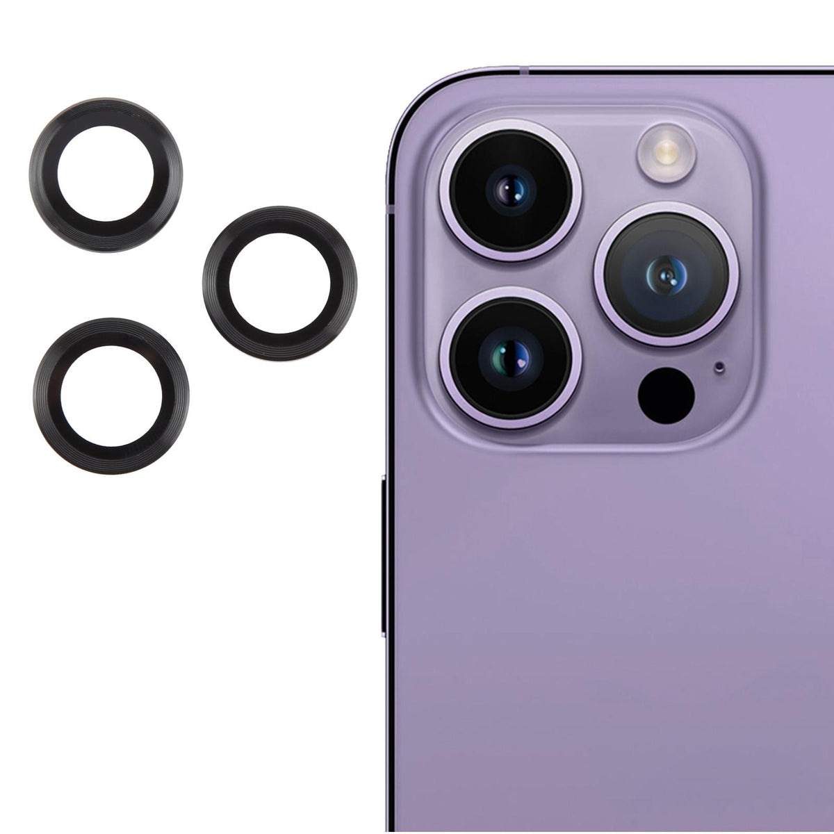 Couverture de caméra arrière Film d'objectif en verre trempé Pour iPhone 13 Pro Max / 13 Pro