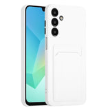 Coque blanche avec porte-cartes pour Samsung Galaxy A16