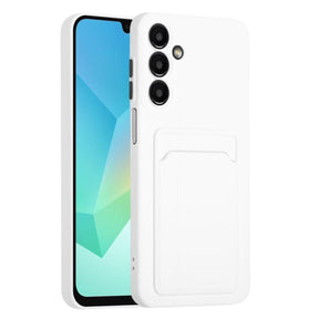 Coque blanche avec porte-cartes pour Samsung Galaxy A16