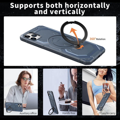 Coque silicone MagSafe avec support pour iPhone 12 série – vue 3