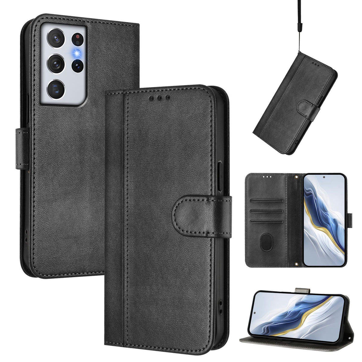 Étui portefeuille rétro pour Samsung Galaxy série S – vue 4