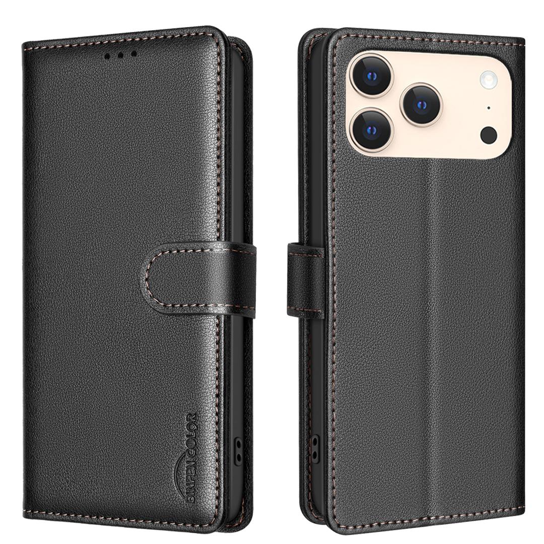 Étui Portefeuille en Cuir PU pour iPhone 18 Pro Max / 17 Pro Max