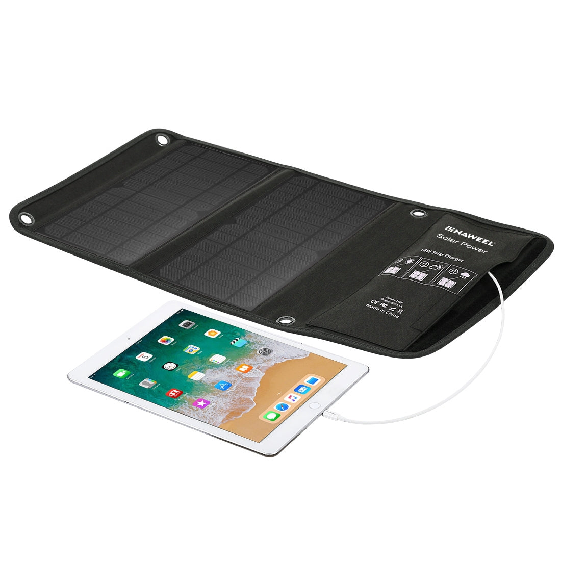 Chargeur solaire pliable 14W Haweel – vue 2