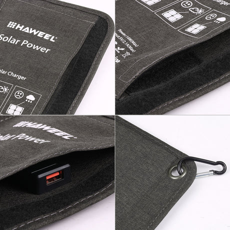 Chargeur solaire pliable 14W Haweel – vue 3