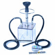 Chicha double tuyau avec base cube LED