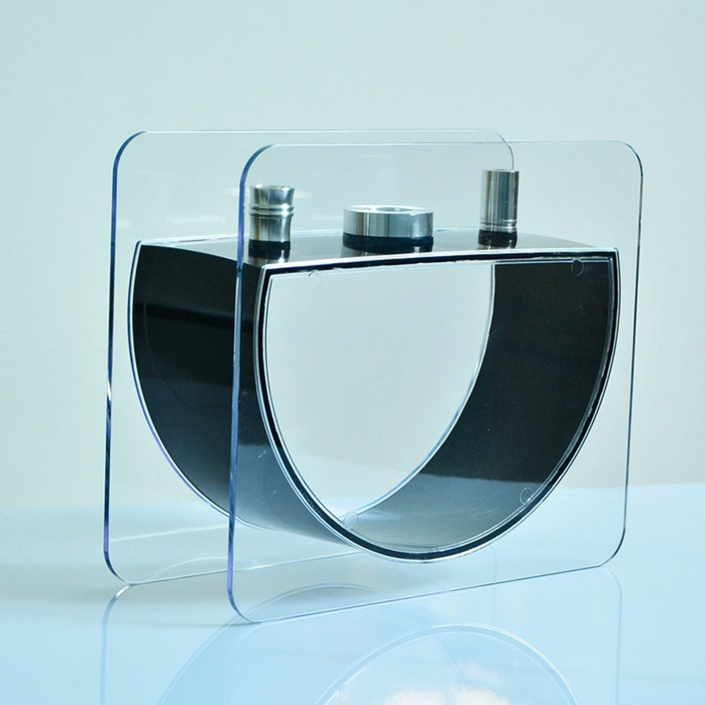 Chicha à double tuyau en acrylique demi-rond