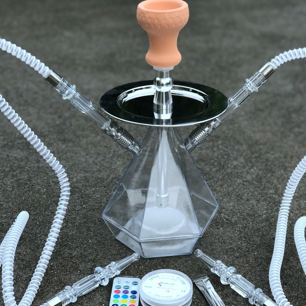 Chicha double tuyau avec éclairage LED – vue 2