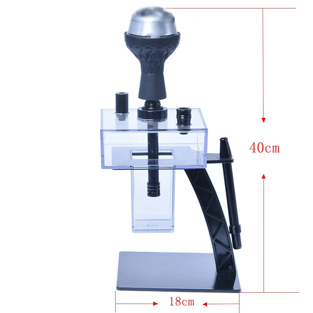 Chicha à tuyau unique en acrylique – base cube