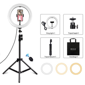 Anneau lumineux LED 10,2 pouces avec trépied