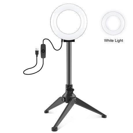 Anneau lumineux LED 12 cm avec trépied