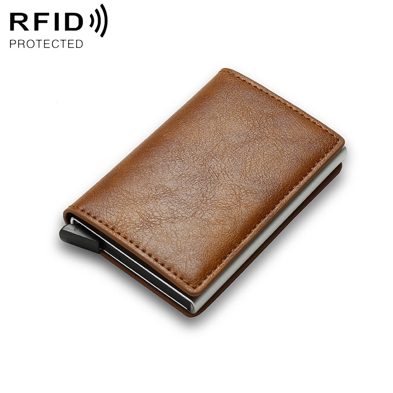 Porte-Cartes Automatique Pop-up – Protection RFID en Aluminium PU
