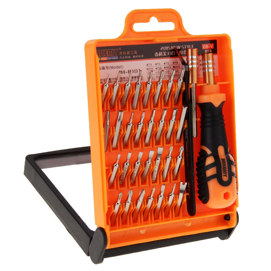 Screwdriver bit set with pliers
