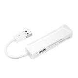 Lecteur de cartes mémoire 4 en 1 avec hub USB