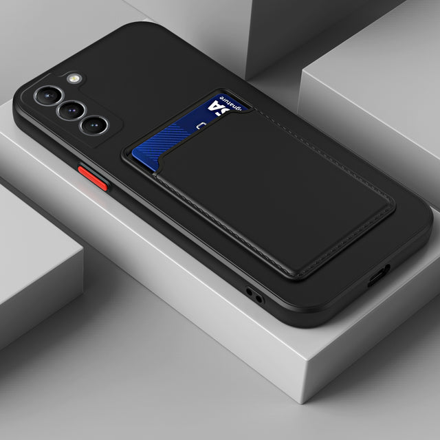 Coque noire avec porte-carte pour Samsung Galaxy S23