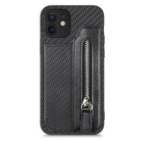 Coque portefeuille zippée pour iPhone 12 Mini et 13 Mini