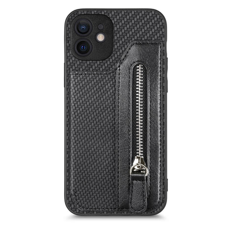 Coque portefeuille zippée pour iPhone 12 Mini et 13 Mini