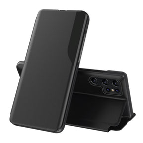 Étui en cuir avec support pour Samsung Galaxy S24 Ultra