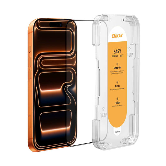 Verre Trempé iPhone 18 Pro Max ENKAY 9H – Easy Install Bord à Bord