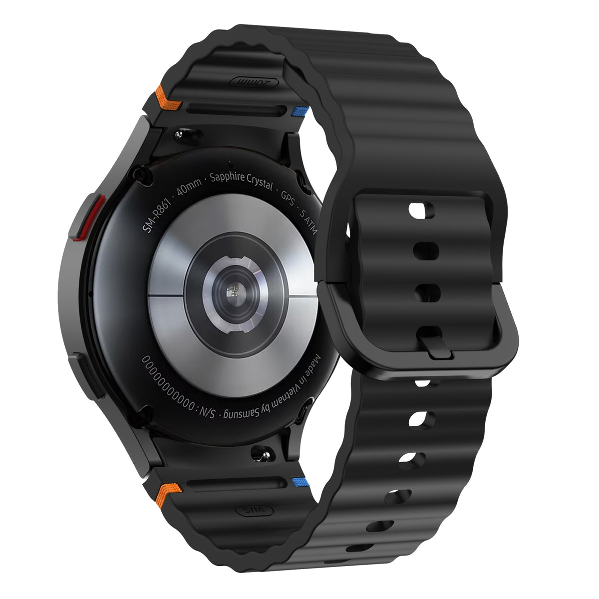 Bracelet silicone pour Samsung Galaxy Watch 7 – vue 2