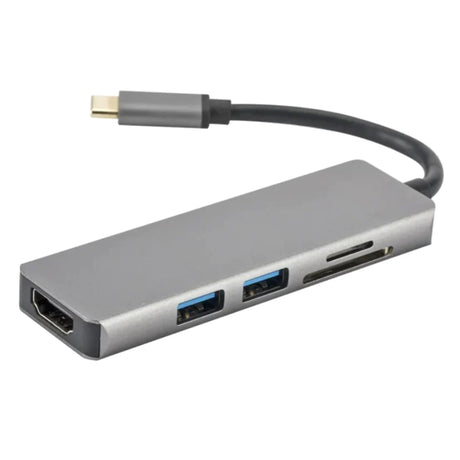 Hub USB-C 5 en 1 avec HDMI 4K et lecteur de cartes