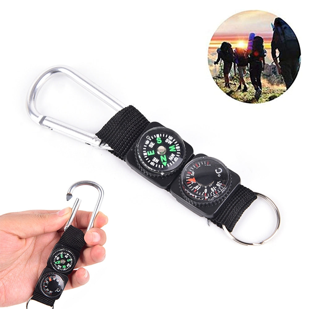 Porte clé 3 en 1 boussole et thermomètre