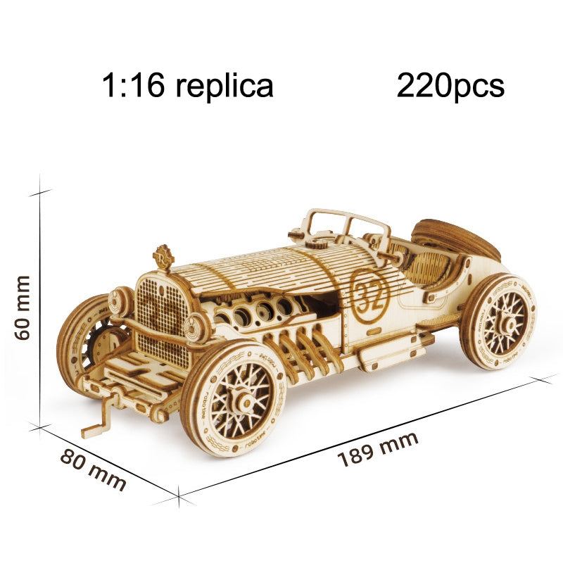 Puzzle 3D en bois MC401 voiture de sport – vue 2