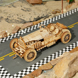 Puzzle 3D en bois MC401 voiture de sport – vue 3