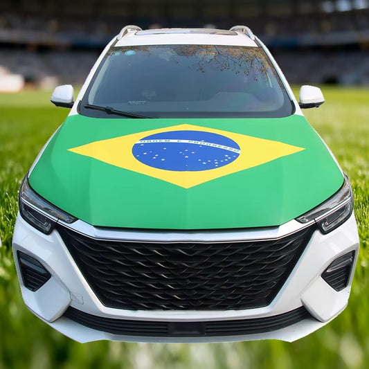 Brazil flag car hood cover
